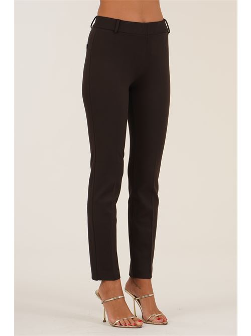 Pantalone in punto milano elastico Elmas Phil | 011183MORO